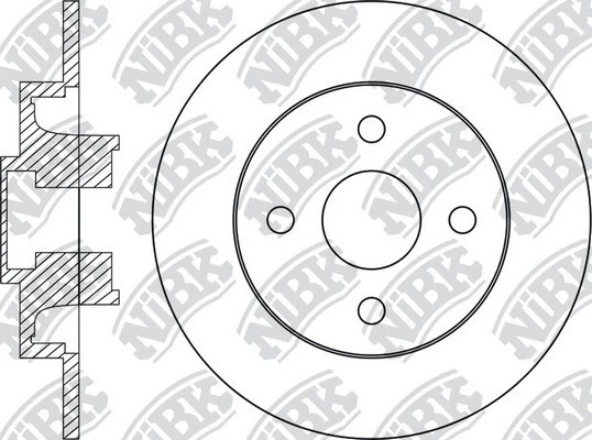 Диск тормозной CITROEN C4 1.4-2.0 04-/PEUGEOT 307 1.4-2.0 00-  RN1744H RN1744H NIBK