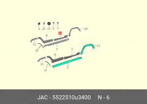 Накладка МОСКВИЧ 3 JAC JS4 двери передней левой OE 5522510U3400 JAC