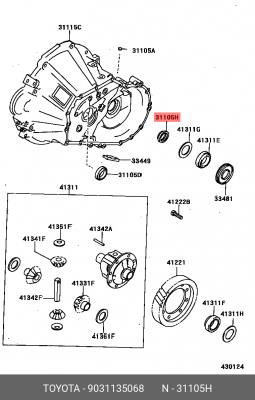 САЛЬНИК 90311-35068 90311-35068 TOYOTA