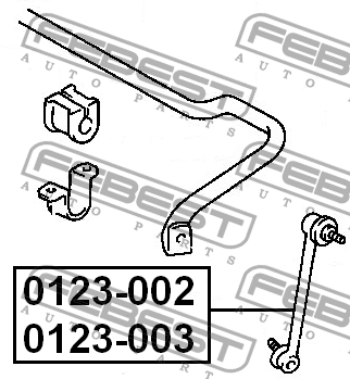 Тяга стабилизатора 0123-003 0123-003 FEBEST