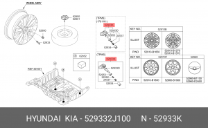 датчик давления воздуха в шине!\Hyundai Grand SantaFe/Genesis/ix20,KIA Carens/So 52933-2J100 MOBIS