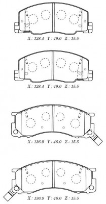 Колодки тормозные дисковые пер. Toyota Liteace CR50G 96- D2164M D2164M MK KASHIYAMA