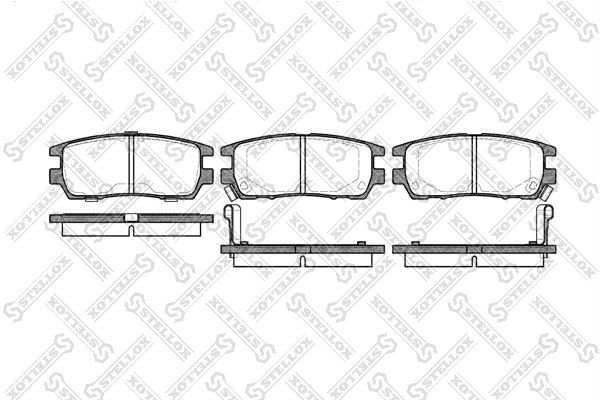 колодки дисковые з.! с антискр. пл.\ Mitsubishi Pajero 2.4-2.8TD 90-94/Space Gea 416-002B-SX STELLOX