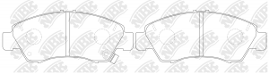 Колодки передние (HONDA CIVIC 1.3-1.6 91-01/JAZZ 1.2/1.4 02-) PN8265 PN8265 NIBK