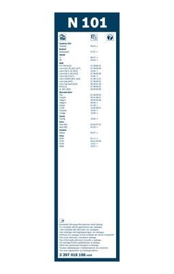 Щетка стеклоочистителя MAN MERCEDES 1000мм BOSCH 3 397 018 198 BOSCH
