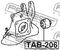Сайлентблок задн подвески TOYOTA AVENSIS T25 TAB-206 TAB-206 FEBEST