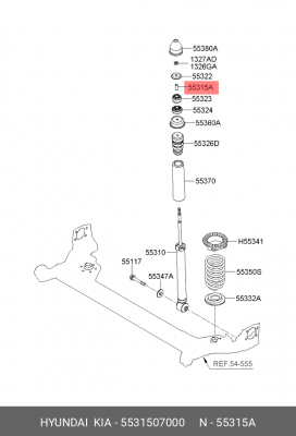 Втулка амортизатора 5531507000 HYUNDAI KIA