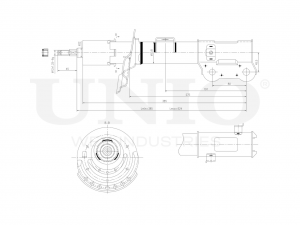 Амортизатор газовый передней подвески левый SAB-10307 UNIO