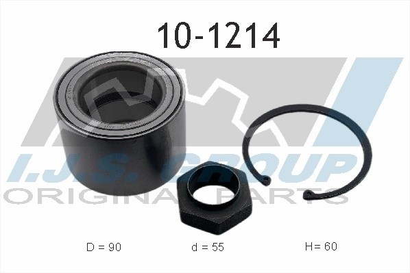 к-кт подшипника ступицы! передней =1800kg\ Peugeot Boxer, Fiat Ducato 2.0-3.0D/H 101214 IJS GROUP