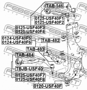 Сайлентблок переднего верхнего рычага TAB-546 TAB-546 FEBEST