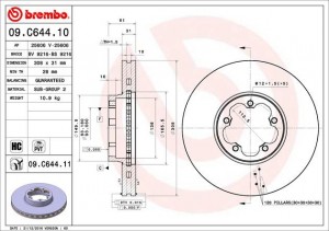 Диск тормозной 09.C644.11 09.C644.11 BREMBO