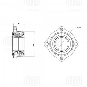 Ступица BMW 5 (F10) (09-)/6 (F06) (11-) (задн. с подшип.) (MR 2638) MR 2638 TRIALLI