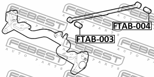 Сайлентблок задн рессоры передний FIAT DOBLO 2000-2004 FTAB-003 FTAB-003 FEBEST