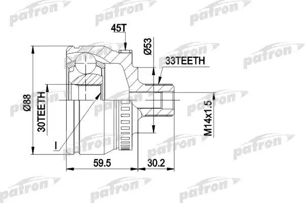 ШРУС наружн компл. PCV1375 PCV1375 PATRON