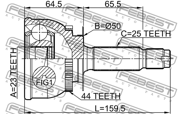 ШРУС наружный HYUNDAI Matrix комплект FEBEST 1210-MATA44 FEBEST