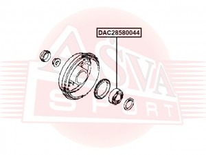 Подшипник ступицы SUZUKI Swift (04-) задней ASVA DAC28580044 ASVA