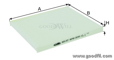 Фильтр салона AG513CF AG 513 CF GOODWILL