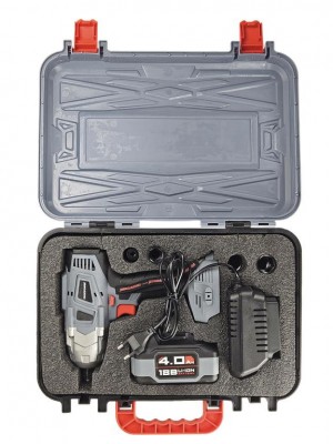 Гайковерт аккумуляторный 18В 4.0Ач 600Нм 1/2" 2800об/мин. ударный (1АКБ Li-Ion,  E0105 PROFI POWER