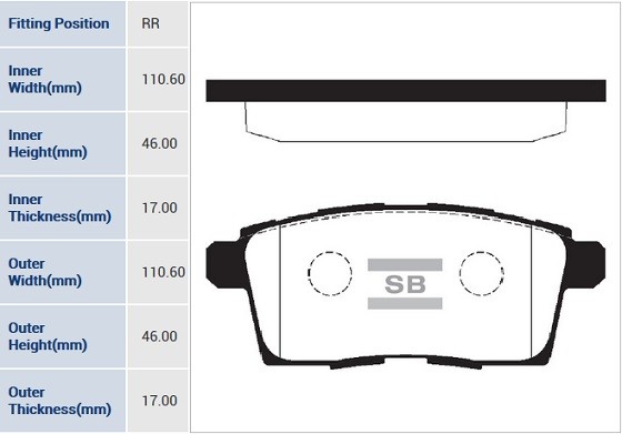 Колодки тормозные MAZDA CX7/CX9 07- задние SP1604 SP1604 SANGSIN