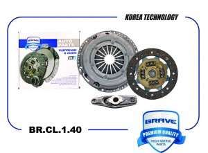 Сцепление в сборе [корзина+диск+выжимной+вилка] 03F141015 BR.CL.1.40 VW Polo Sed BR.CL.1.40 BRAVE