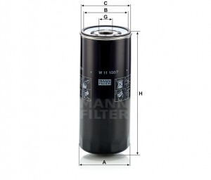 фильтр масляный ! H260 D108 1 1/8-16 UN-2B 2.5bar переп. 1bar обрат. \ Liebherr W 11 102-7 MANN FILTER