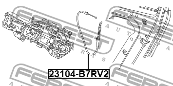 Трос внешн ручки замка двери VW PASSAT (11-15) 23104-B7RV2 23104-B7RV2 FEBEST
