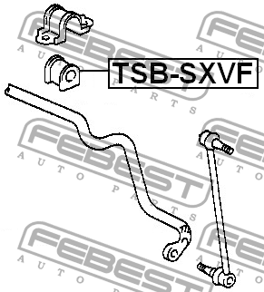 втулка стабилизатора переднего центральная!\ Toyota Camry SXV20 96-01 TSB-SXVF FEBEST