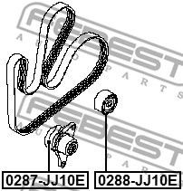 Ролик обводной 0288-JJ10E 0288-JJ10E FEBEST