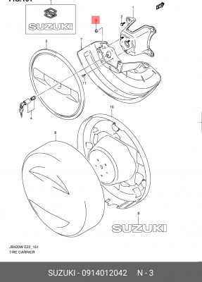 ГАЙКА КОЛЕСНАЯ ОТКРЫТАЯ SUZUKI 09140-12042 SUZUKI