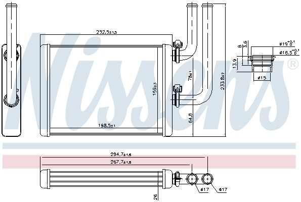 радиатор печки! \ Nissan X-Trail T30 00-07 707076 NISSENS