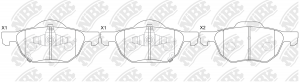 Колодки тормозные HONDA ACCORD 2.0/2.2/2.4 03 передние PN8125 PN8125 NIBK