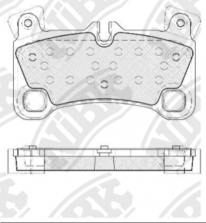 Колодки тормозные AUDI Q7 (06-10) задние (4шт.) NIBK PN0530 NIBK