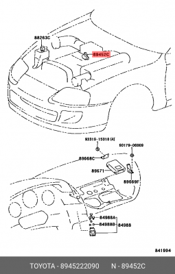 датчик положения дроссельной заслонки!\ Toyota 89452-22090 TOYOTA