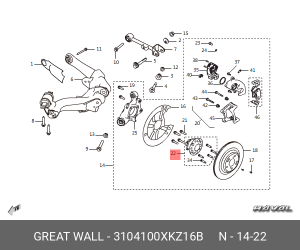 Ступица заднего колеса 3104100XKZ16B 3104100XKZ16B HAVAL