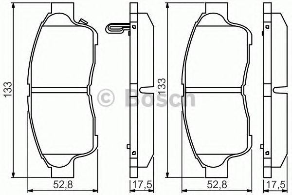 Колодки тормозные TOYOTA Corolla (92-01) передние (4шт.) BOSCH 0 986 495 257 BOSCH