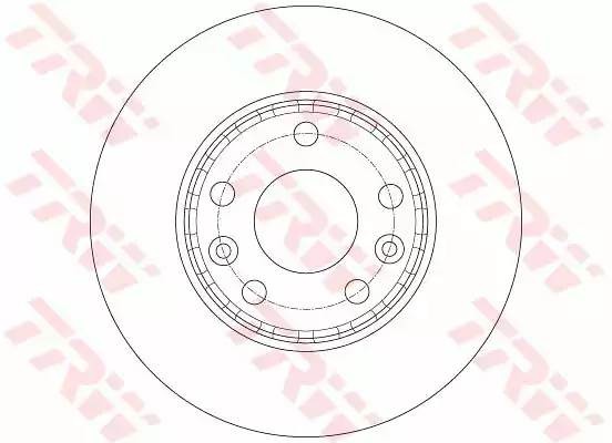 Диск тормозной передний RENAULT DUSTER (+ESP), FLUENCE, MEGANE III DF6072 DF6072 TRW