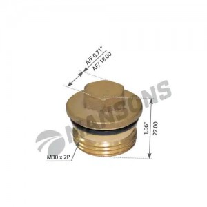 пробка крышки ступицы!M30x2 h27mm SW18 Volvo 900.224 MANSONS
