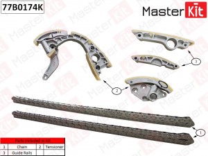Комплект цепи ГРМ (без звездочек)\ Audi A6/A8/Q7/R8 4.2 FSI CAUA/BXA/BSM/BAR 07- 77B0174K MASTER KIT