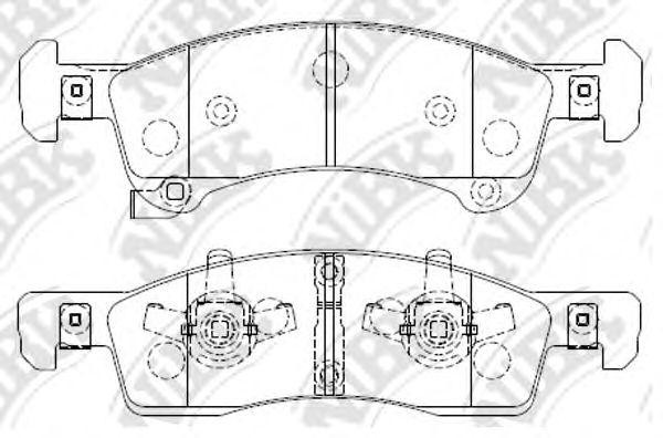 Колодки тормозные FORD Expedition (96-) передние (4шт.) NIBK PN0416 NIBK