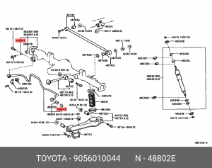 втулка тяги стабилизатора!\ Toyota 90560-10044 TOYOTA