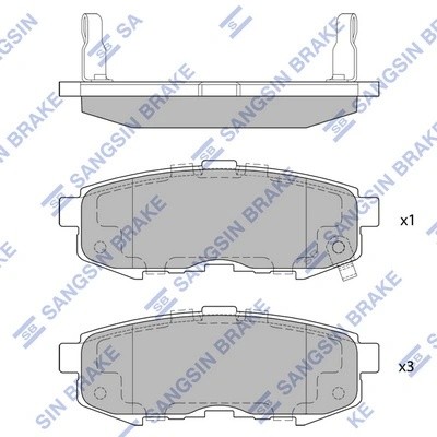 Колодки тормозные MAZDA MPV задние (4шт.) SANGSIN SP1520 SANGSIN