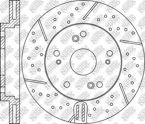 Диск тормозной HONDA Civic,Integra (01-) (2.0) передний (1шт.) NIBK RN1177DSET NIBK