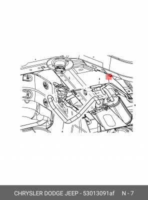 Трубка CHRYSLER OE 53013 091AF CHRYSLER