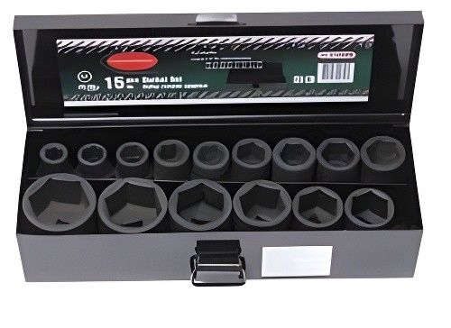 Набор головок торцевых 1/2" 10-32мм ударных 15 предметов в ложементе ROCKFORCE RF-4159MPB ROCK FORCE