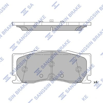 Колодки передние HYUNDAI PALISADE (LX2) (6P) SP4441 SP4441 SANGSIN