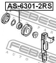 Подшипник генератора (37x12x12) MITSUBISHI LANCER CS 2000-2009 AS-6301-2RS AS-6301-2RS FEBEST