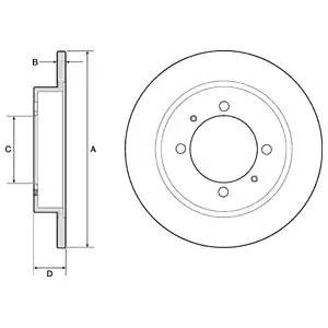 BG3203 диск тормозной задний!\ Mitsubishi Carisma,Volvo S40/V40 1.6-1.9D 95> BG3203 DELPHI