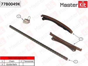 Комплект цепи ГРМ OPEL ASTRA H/CORSA C D/ Z13DTH,Y13DT, 04- 77B0049K 77B0049K MASTER KIT