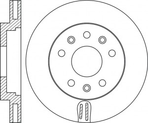 Диск тормозной PEUGEOT 308 (13-) передний (1шт.) NIBK RN1896 NIBK