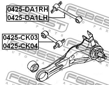 Рычаг подвески 0425-DA1LH 0425-DA1LH FEBEST